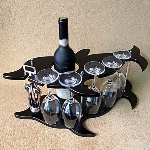 KTSCFS Wine Glass Rack Solid Wood Wine Rack Wine Bottle Rack European Home Furnishings
