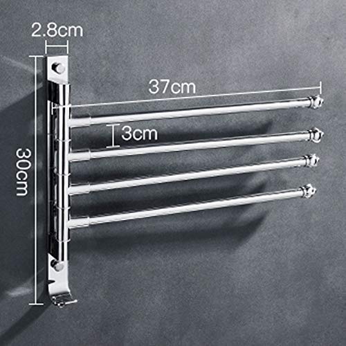 KNOXC Towel Racks,Stainless Steel Towel Bar Bathroom Rack Multi-Function Rotating Towel Rack