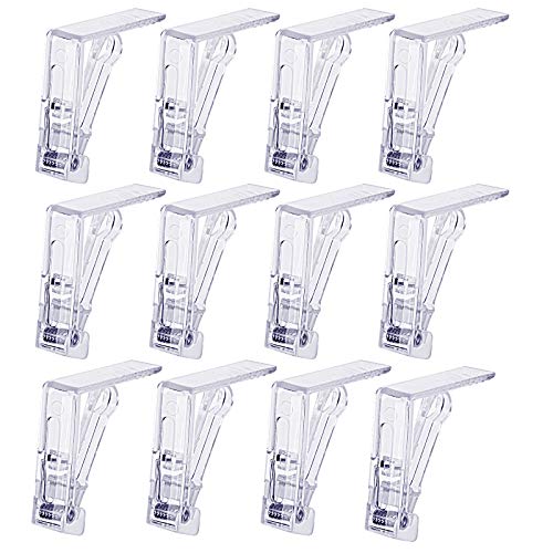 HAKOTOM 12pcs Clear Plastic Table Cloth Clips Table Cover Clamp Portable Tablecloth Holders for Home Picnic Outdoor BBQ Wedding DIY Party Hotel R