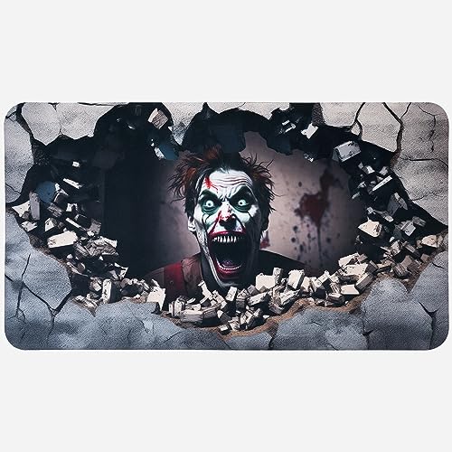 Halloween Door Mat 17"X30", Halloween Bloody Footprint Door Mat for Front Door, Scary Doormat Outdoor, Halloween Floor Matt for Home Entrance, Ho