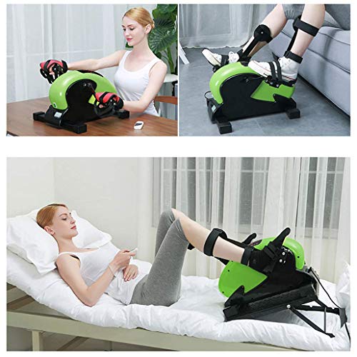 LUNEZY Mini Exercise Bike Arm and Leg Exerciser, Stationary Foot Pedal Rehabilitation Bicycle, Portable Upper and Lower Extremity Physiotherapy R