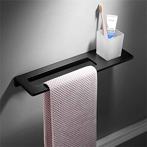 HIGOH Towel Rack Bathroom Bathroom Kitchen Towel Rack Space Aluminum Towel Bar Towel Rail Towel Rod Cup Rack Wall-Mounted Durable Punching Instal