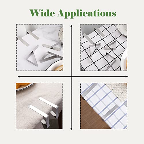 DDUP Table cloth clips 12 Pcs Tablecloth Clips - Heavy Duty Picnic Table Clips, Stainless Steel Table Cloth Cover Clamps, Table Cloth Holders Ide