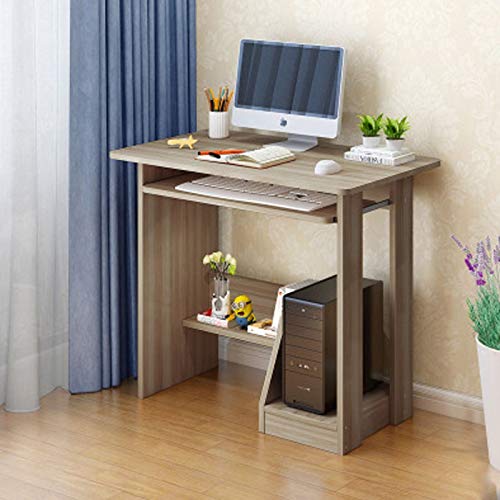 LXXSH Modern Wood Desktop Computer Desk with Keyboard Tray PC Laptop Desk for Study Student Writing Table Home office Work Furniture (Color : A)
