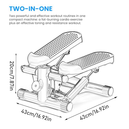 Stepper for Excercise, Stair Stepper, with Resistance Bands, Mini Stepper