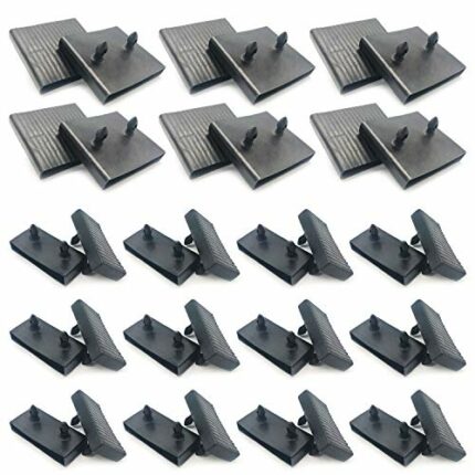 12pcs Bed Slat Centre Caps Holders, 24pcs Side Slat Bracket Cover (63mmx9mm Inside),Replacement Plastic Bed Slat Holders Kits Bundles,for Single