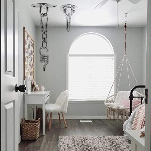 Swing Hanging Hardware for Wooden Concrete Swing Set, Heavy Duty 800 lb Capacity Stainless Steel Suspension Ceiling Hook, 360° Rotate Heavy Bag H