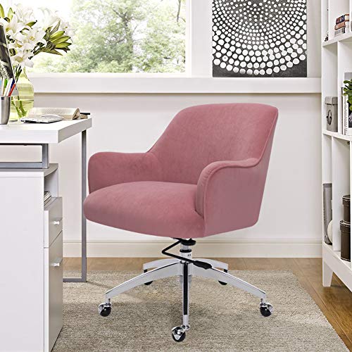 Warmiehomy Desk Chair Velvet Office Computer Chair Ergonomic Swivel Chair Executive Chair Adjustable Height Comfy Arm Chair For Home Office Livin