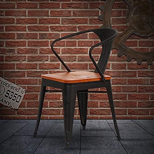 DINGZZ Bar Stools Counter Height Adjustable Bar Chairs of Swivel Bar Stool Kitchen Counter Stools Dining Stamped Back Arms Counter Stool