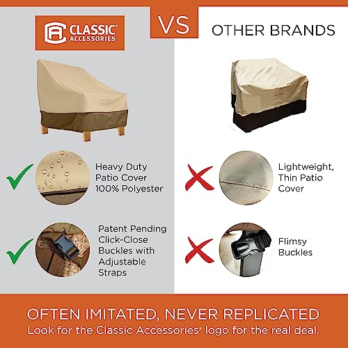 Classic Accessories Veranda Square Patio Ottoman/Side Table Cover - Durable and Water Resistant Outdoor Furniture Cover, Small (70972)