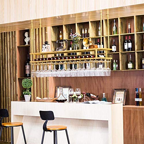 NEOCHY Wine Rack European Style Bottle Holder Red Wine Glass Holder Counter Bar Wall Mounted/Hanging Wine Glass Rack/Cup Holder Vintage Top/Vinta