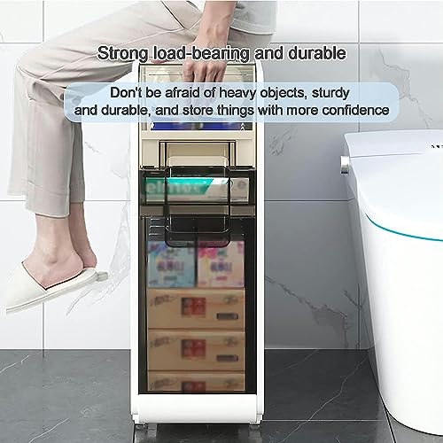 Slim Toilet Paper Storage Cabinet Skinny Bathroom Storage Cabinet Small Bathroom Storage Cabinet Toilet Paper Stand For Small Space 4-Tier Slim T