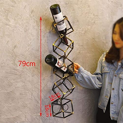 NEOCHY Iron Wine Rack, Wine Rack Wall Home Decoration Shelf Retro Restaurant Bar