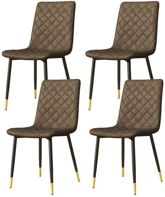 dining chair Kitchen Dining Chairs Set Office Business Chairs, Dining Chair 4 Pcs Chairs Fashion Modern Dining Chair PU Leather Soft Pad Cushion