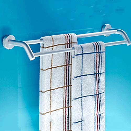 N/A Double Towel Bar Stainless Steel Bathroom Kitchen Towel Holder Dual Towel Rod Rustproof Wall Mount Towel rack