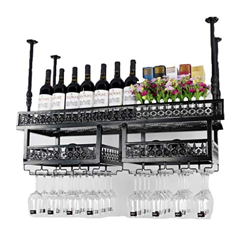 Stylish Simplicity Industrial Retro Stylish Simplicity Wine Rack Metal Simple Creative Display Storage Wine Glass Holder Adjustable Height Restau