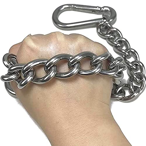 Hanging Chair Chain, 65cm/25in Hammock Chair Hardware, Chain with Two Carabiners, 304 Stainless Steel Indoor Outdoor Hanging Kits for Hanging Swi