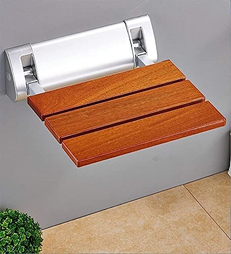 taimowei Folding Seat Shower Wall Stool Anti-Slip Bathroom Handrail, Wall Chair Bath Stool Change Shoe Bench Armrest Solid Wood Bathroom Old Man