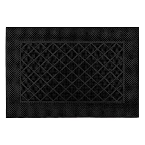 JVL Harlequin Scraper Rubber Pin Doormat, 40x60cm