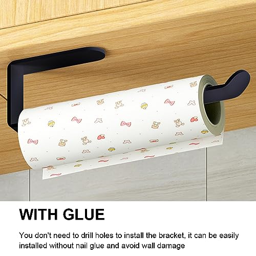 Hand Towel Holder Self Adhesive, Space Aluminum Towel Ring Towel Rail with No Drilling, Open Hand Towel Ring for Bathroom, Kitchen, Living Room(B