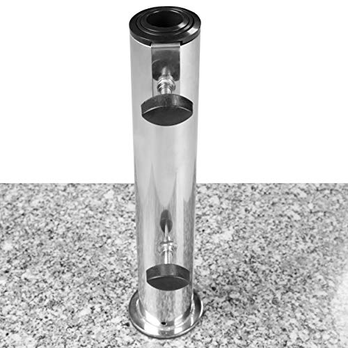 Doppler Granitsockel 25 kg - hochwertiger Sonnenschirmständer mit Edelstahlrohr - quadratisch - 37cmx38cmx5,5 cm