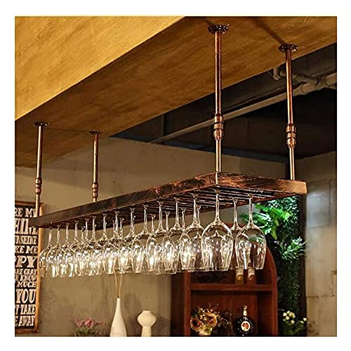 SUCHETA Hanging Wine Rack with Glass Holder and Shelf, Hanging bar Wine Rack, European Wine Glass Holder,Modern Minimalist Creative Wine Glass Ho