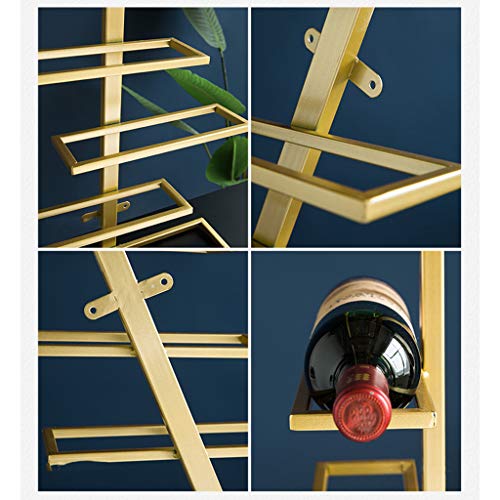 EYLINK Wine racks Home/Bar Retro Wall Mounted 6/8 Bottles, Metal Iron Vintage Wine Bottle Holder, Wall Decoration Wine Shelf, for Bar/Kitchen/Cab