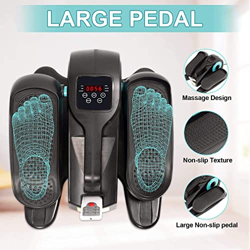 NAMVI Electric Under Desk Elliptical Trainer, 5 Adjustable Resistance Level Elliptical Trainer with Remote Control, Seated Pedal Exerciser, for H