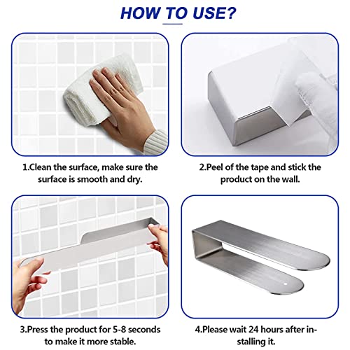 AWAVM Hand Towel Holder Self Adhesive,Towel Rail,towel rack,Stainless Steel Towel Rail for Bathroom