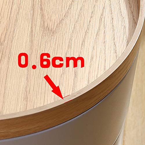 JYDQM Bedroom Small Simple Bedside Table Round Bedside Table, Side Table Double Drawer Bedside Table