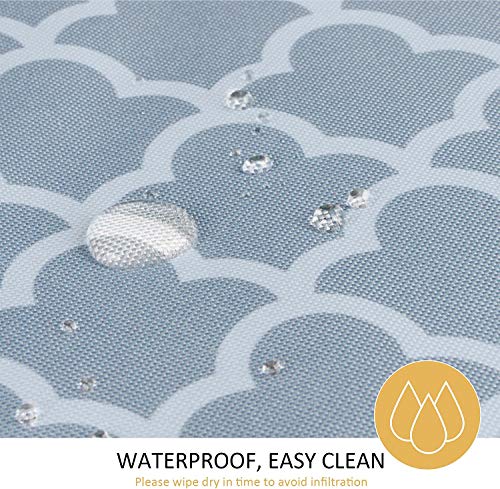 MKISHINE Tablecloth for patio table,bonus 6 clips fit patio table perfectly with opening for umbrella stand,robust, waterproof,machine washable w