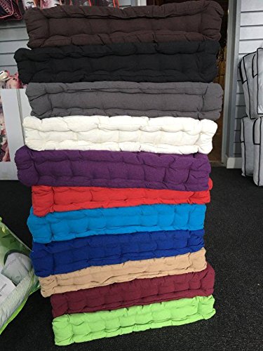 Luxury 100% Cotton Comfortable and Durable CHUNKY SQUARE SEAT PAD BOOSTER / CUSHION Ideal For Home, Office and Garden or Great Comfort for Pregna