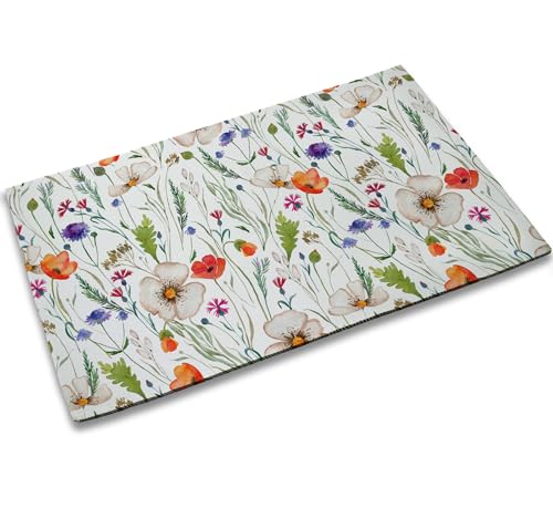 TUBAMQ Black Green Marble Door Mat,Welcome Doormat 17 x 30 Inch Decorative Home Floor Mat, Non Slip Rubber Back and Strong Water Absorption for O