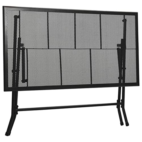 DLOETT 3pcs/5pcs/7pcs Garden Dining Set Steel Anthracite Outdoor Furniture Set Deaks and Chairs (Color : 7pcs, Size : Talla �nica)