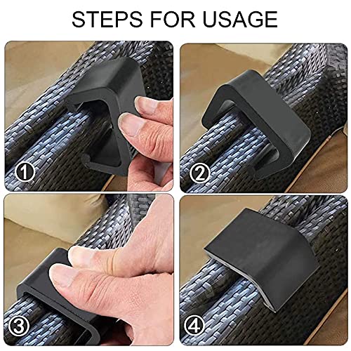 TOSCOS 8Pcs Furniture Clips Sofa Patio Wicker for Restaurant Rattan Chairs Garden Anti-Slip Fasteners Clips (2.24inch)