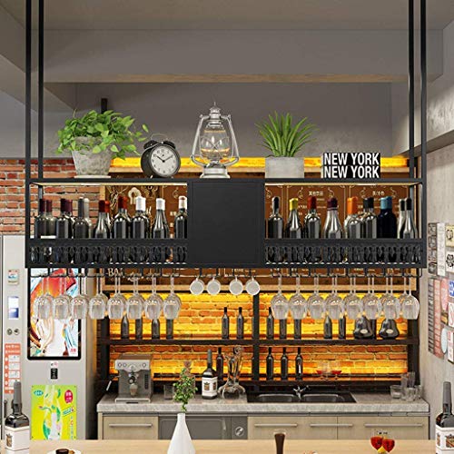 EYLINK Wine Racks,Wall-Mounted Wine Rack Hanging Wine Glass Rack Ceiling Decoration Shelf for Bars,Restaurants,Kitchens Bar Floating Shelf Ceilin