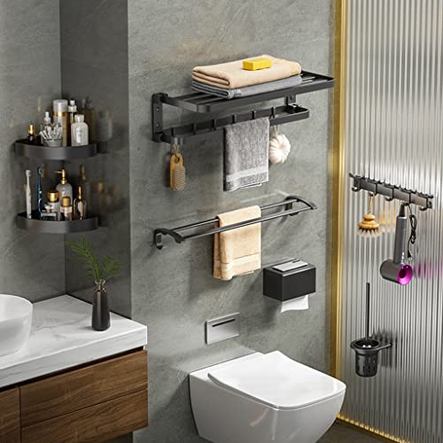 HIGOH Towel Racks, Bathroom Towel Rack Wall Mounted Towel Holder,Bathroom Towel Rack,Wall-Mounted Toilet Towel Storage Rack Bathroom