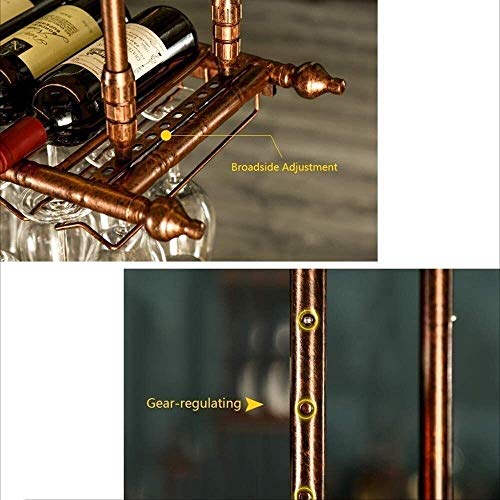 SUCHETA Hanging Wine Rack with Glass Holder and Shelf, Wine Lovers Bar Furniture& Wine Rack Wine Rack Ceiling Wine Racks/Hanging Wine Glass Holde