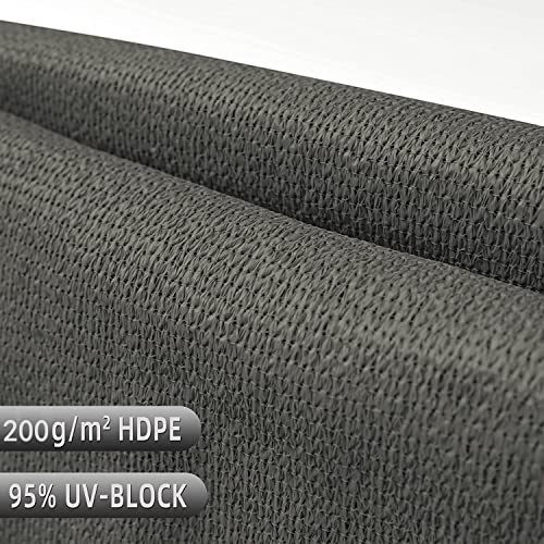 KAHEIGN Balcony Privacy Screen, 0.9m x 5m Patio Privacy Protective Screens 200g/m² HDPE 95% UV Block Porch Privacy Fence Cover for Backyard Deck