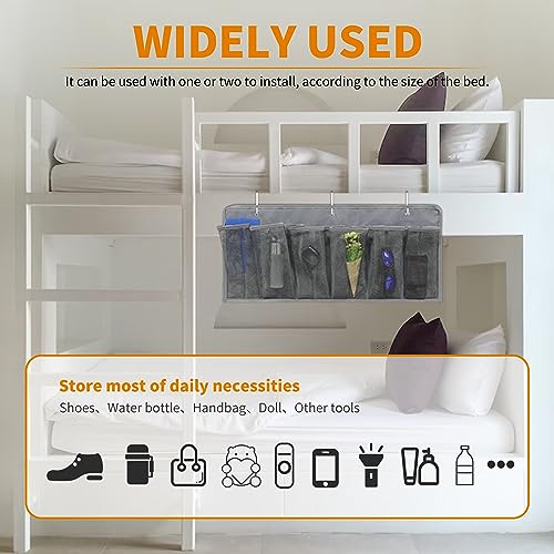 RVZONE RV Shoe Pockets 6 Large Pockets Heavy Hanging Bedside Storage Organizer with Sturdy Hooks Storage Pockets Hangs on bed for Shoes Toys and