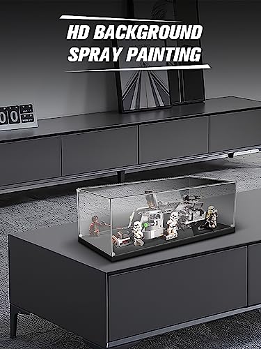 icuanuty Acrylic Model Display Box/Display Case for Collectors Lego Display Box Dust Cover with Base for Free Display of Toys 20 x 10 x 10 cm Uni