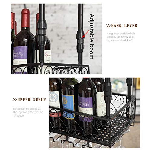 Ceiling Wine Rack Stylish Simplicity Down Simple Style Multi-Function Living Room Creative Display Storage Wine Rack -Restaurant Kitchen Bar Floa