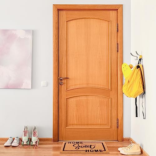 Relaxdays Coir Doormat, 80% coconut 20% plastic, Natural/Black, 60 x 40 cm