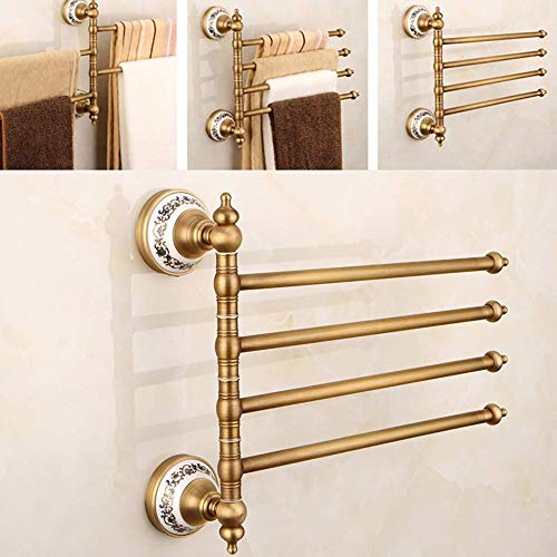 N/A Towel Bar - Bathroom Wall Mount Rack Antique Rotary Towel Rack
