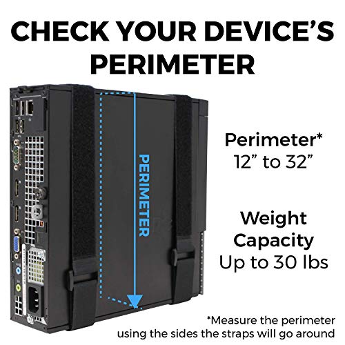 HumanCentric Universal Wall Mount (Black) | Adjustable Mount for Cable Boxes, DVD Players, Routers, Modems, and More