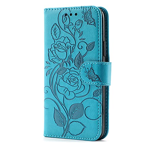 Thoankj iPhone SE 2022 2020 Case Shockproof, iPhone7/iPhone 8 Case for Women Roses Card Slots Magnetic Closure Kickstand Leather Flip Wallet Phon