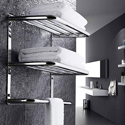 N/A Stainless Steel Multi Layer Bath Towel Rack, Bathroom Pendant, Multi Function Display Rack (Size : 67cm)