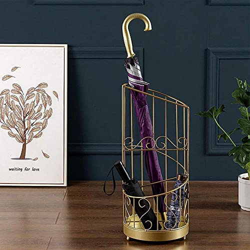 OMOONS Metal Iron Umbrella Stand, Modern Rustproof Umbrella Holder Rack for Long and Short Umbrella, Walking Stick and Cane, Decoration Collocati