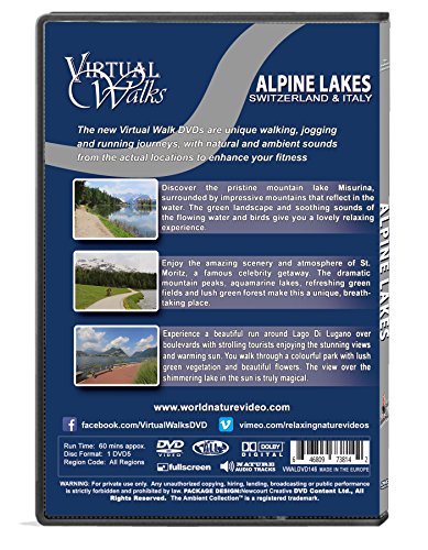 Virtual Walks - Alpine Lakes of Switzerland & Italy for Indoor Walking, Treadmill and Cycling Workouts