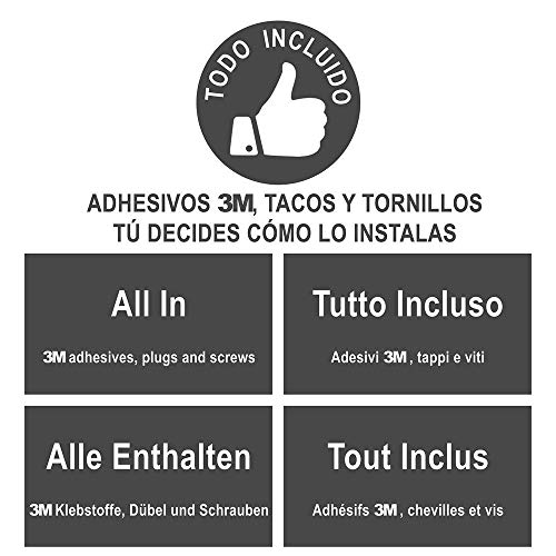 Kibath Med Design Towel Bar 30 cm. Made of Stainless Steel and Gloss Chrome Finish. with Two Placement Options, Adhesive or with Screws, 478423